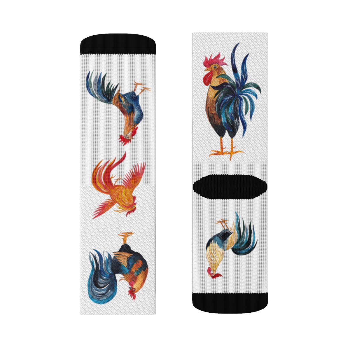 Rooster Socks - White