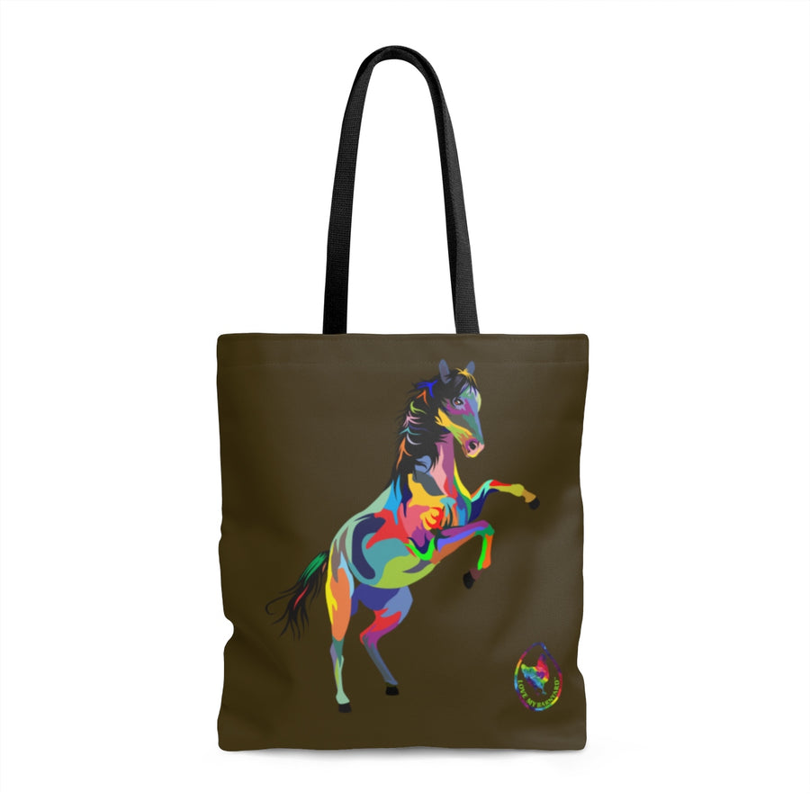 Painted Horse Brown Tote Bag