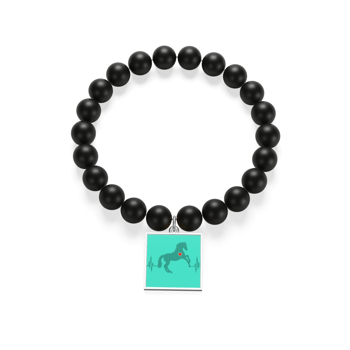 Horse Heartbeat Onyx Bracelet