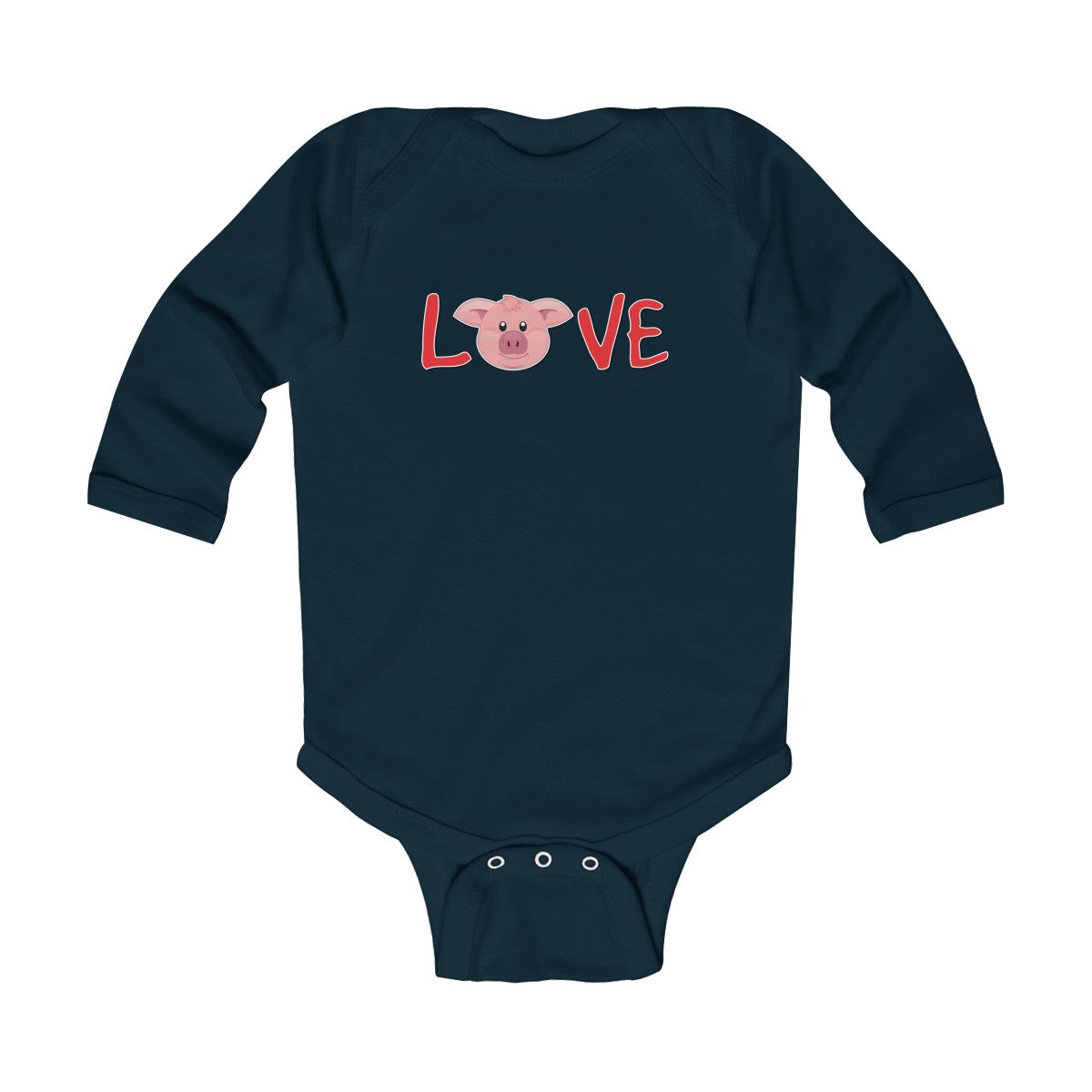 LOVE Pigs Long Sleeve Onesie