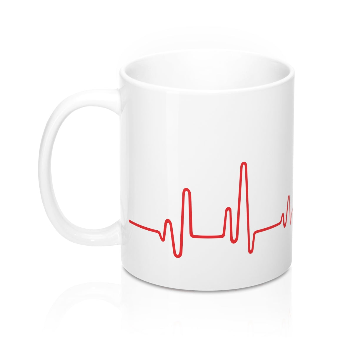 Heartbeat Hen Glossy White Coffee Mugs