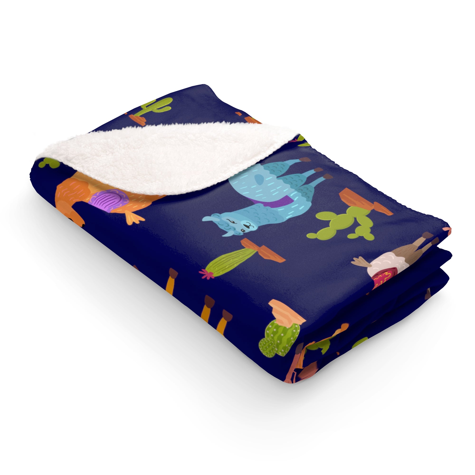 Llama Lover Sherpa Fleece Blanket