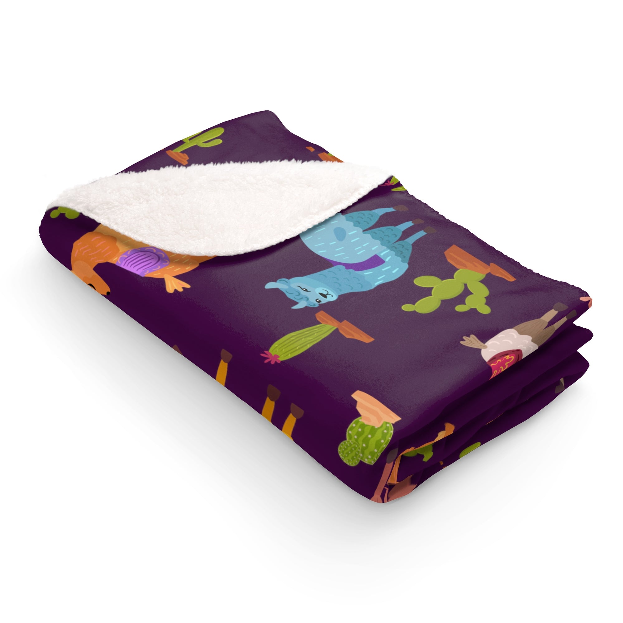 Llama Lover Sherpa Fleece Blanket