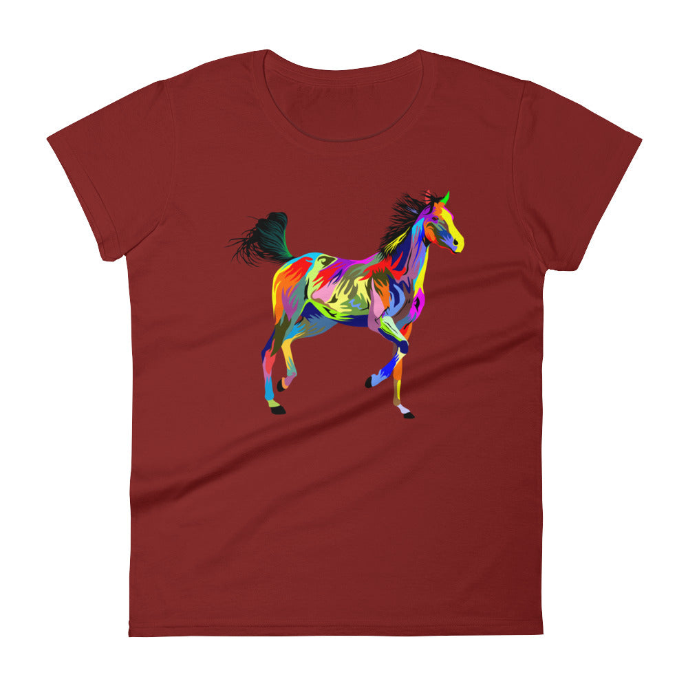 Painted Running Horse Women's T-shirt