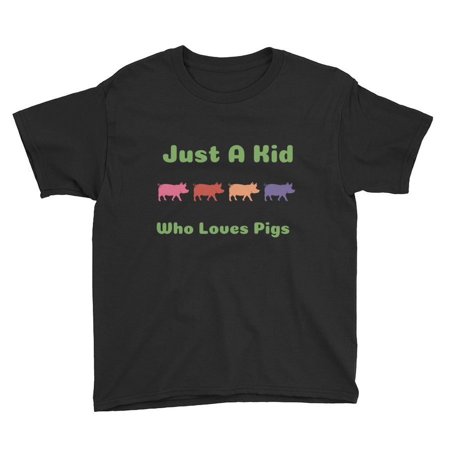 Just A Kid Who Loves Pigs Soft Cotton Tee