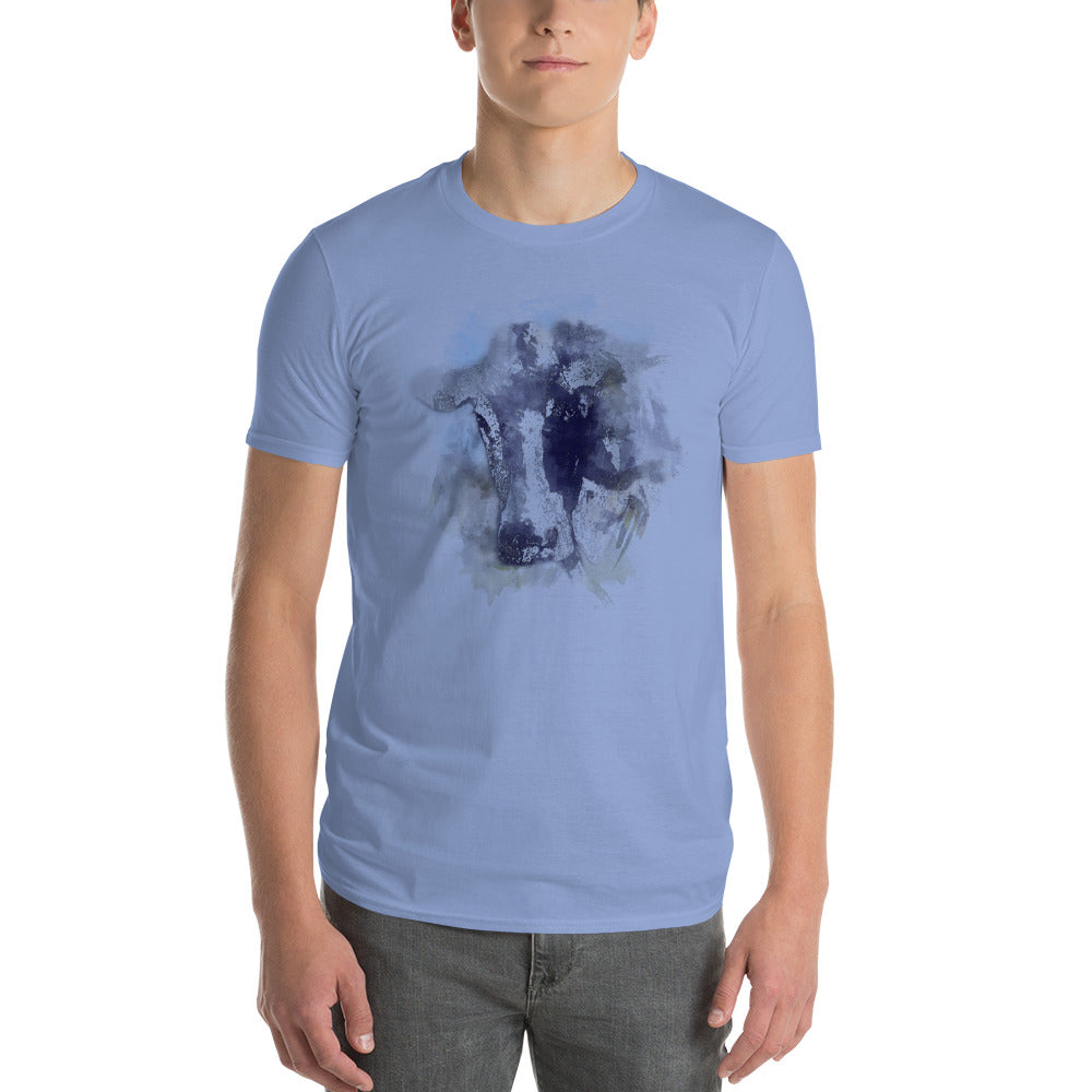 Watercolor Holstein Cow Men's Short-Sleeve T-Shirt