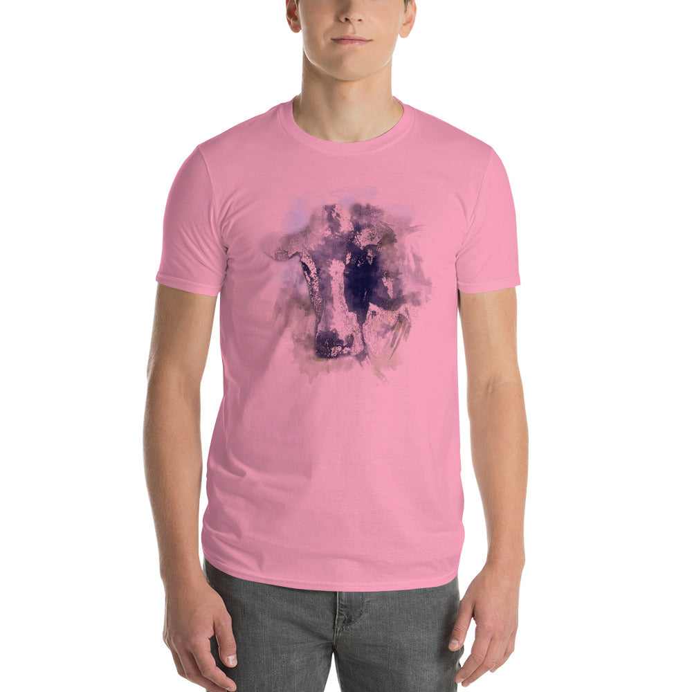 Watercolor Holstein Cow Men's Short-Sleeve T-Shirt