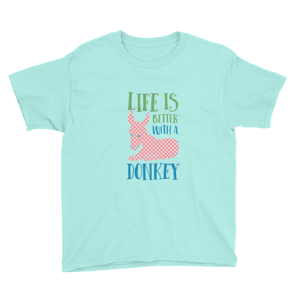 Life Is Better With A Donkey Kids' Soft Cotton Tee