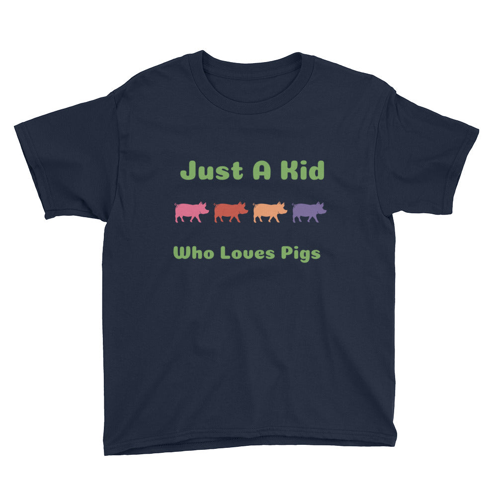 Just A Kid Who Loves Pigs Soft Cotton Tee