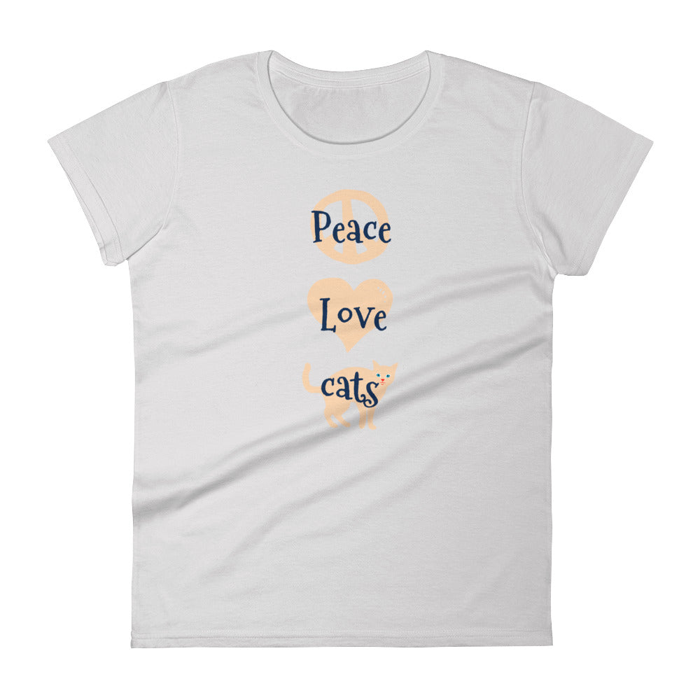 Peace Love Cats Women's T-shirt