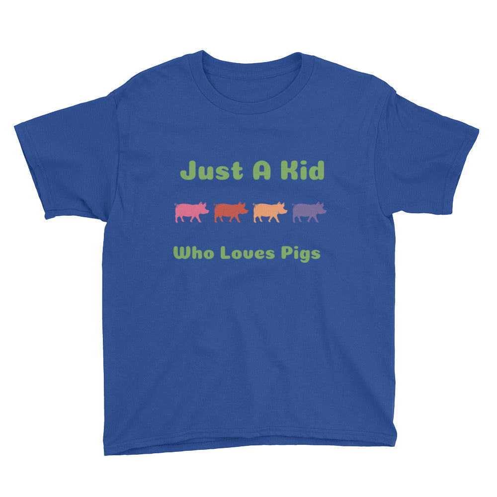 Just A Kid Who Loves Pigs Soft Cotton Tee
