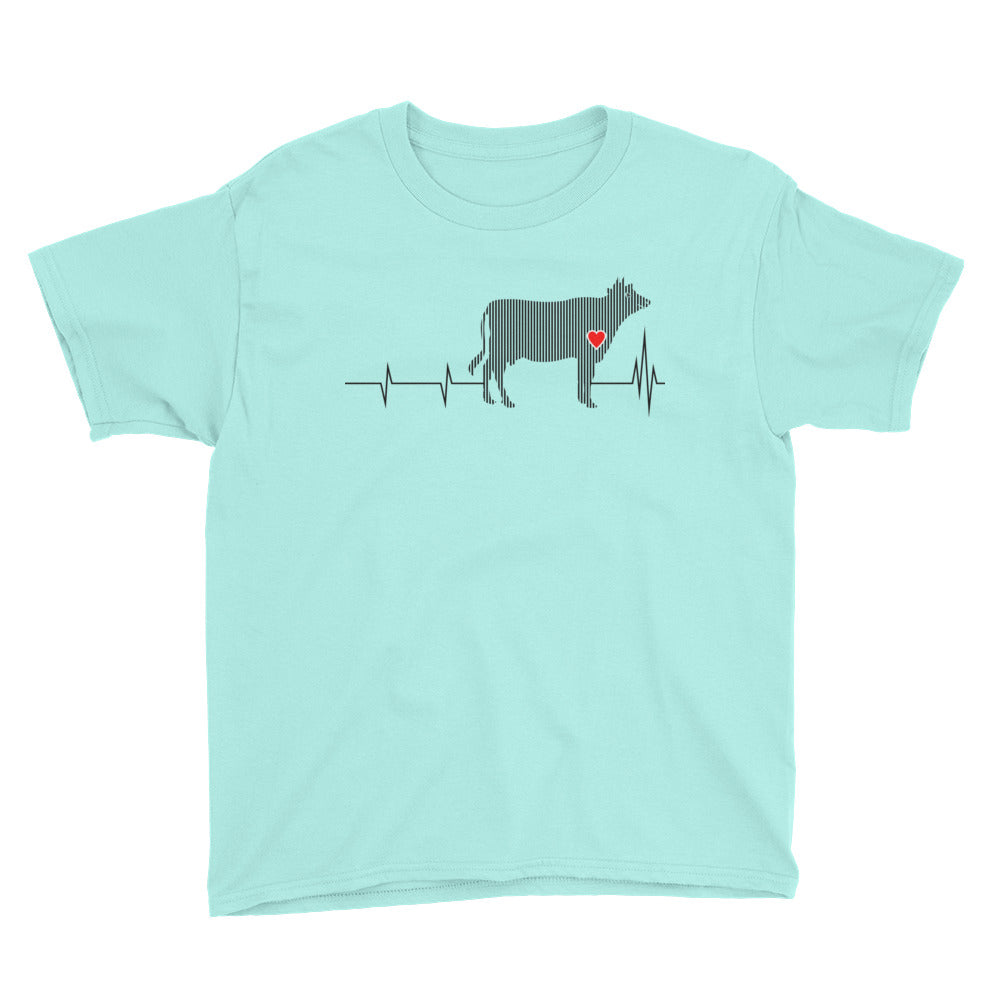 Cow Heartbeat Kids' Soft Cotton Tee