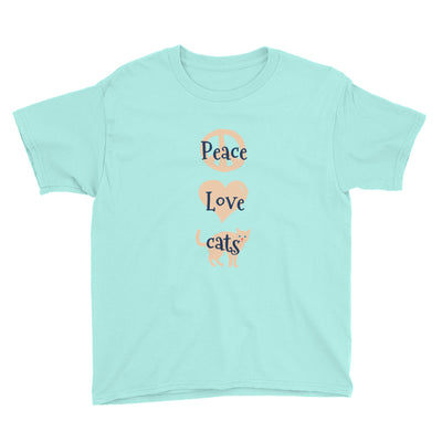 Peace Love Cats Kids' Soft Cotton Tee