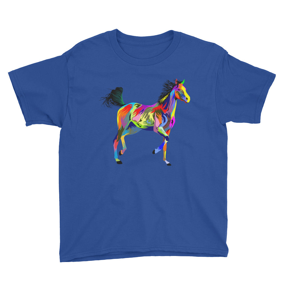 Painted Running Horse Kid's Soft Cotton Tee