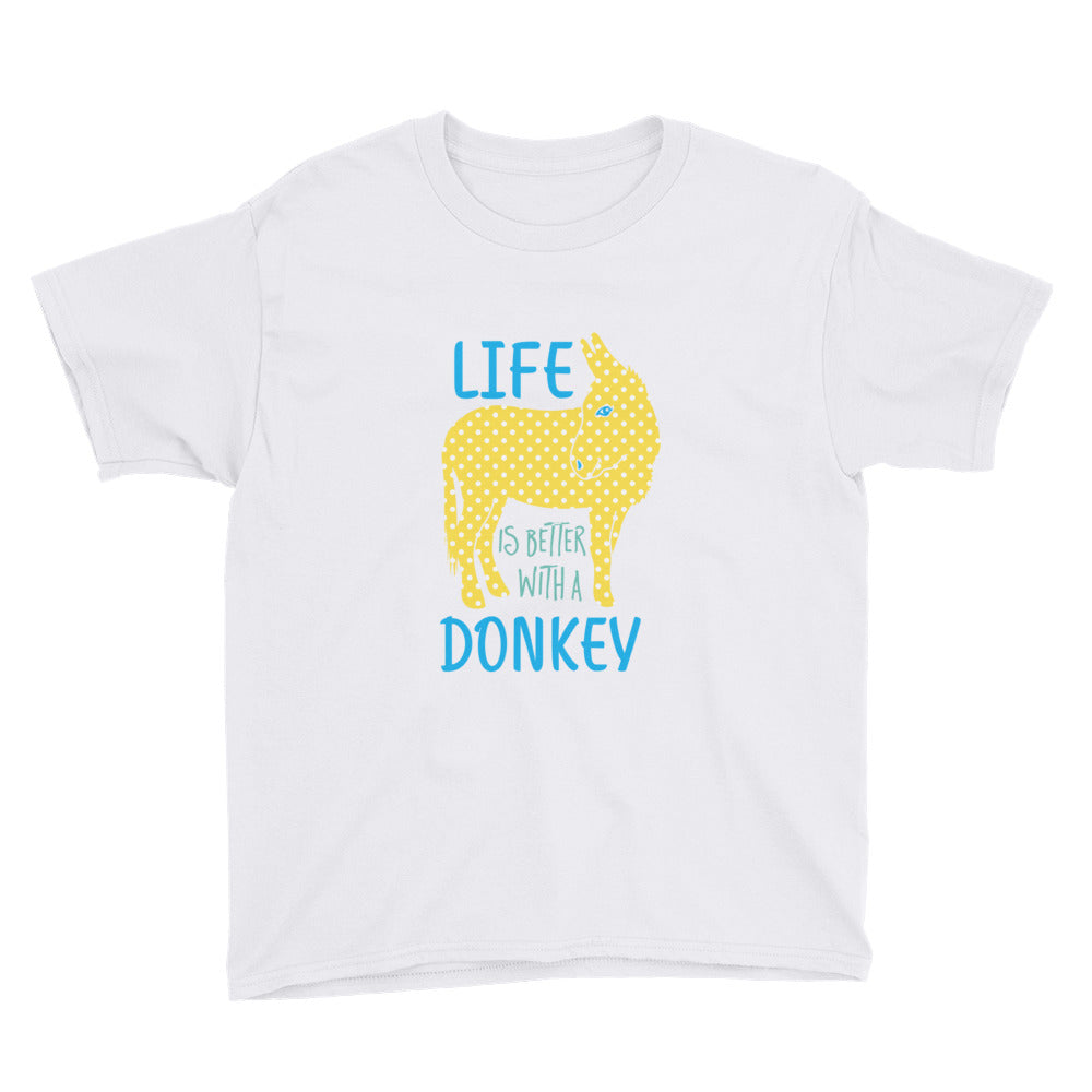 Life Is Better With A Donkey Kids' Soft Cotton Tee