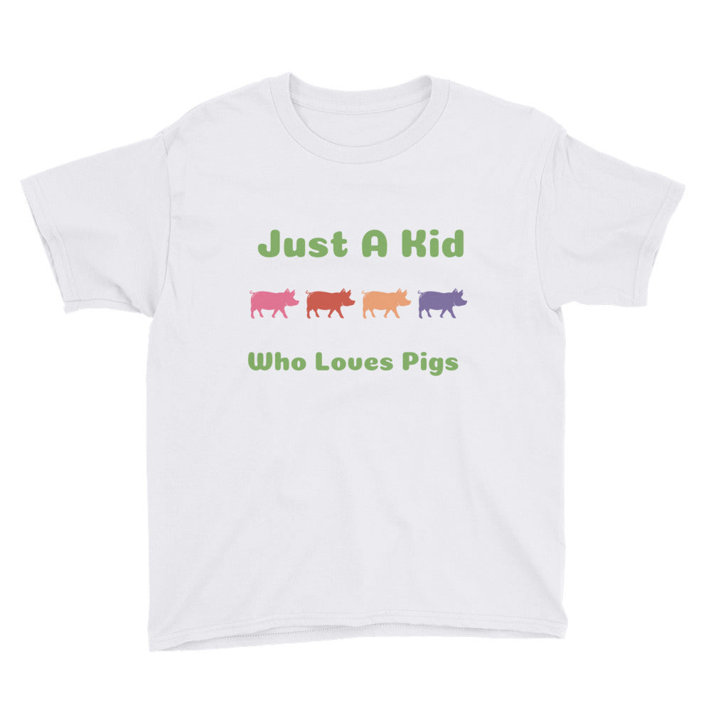 Just A Kid Who Loves Pigs Soft Cotton Tee