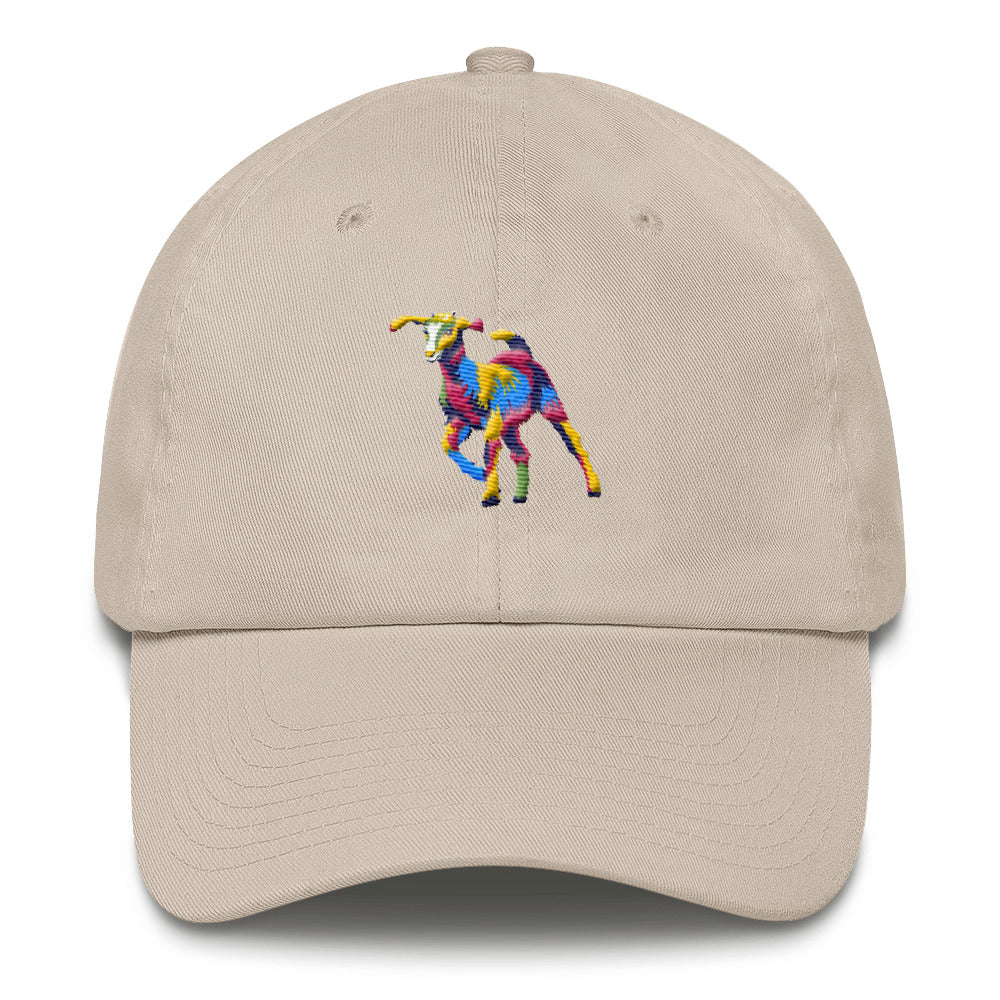 Painted Goat Embroidered Twill Cap - American Made