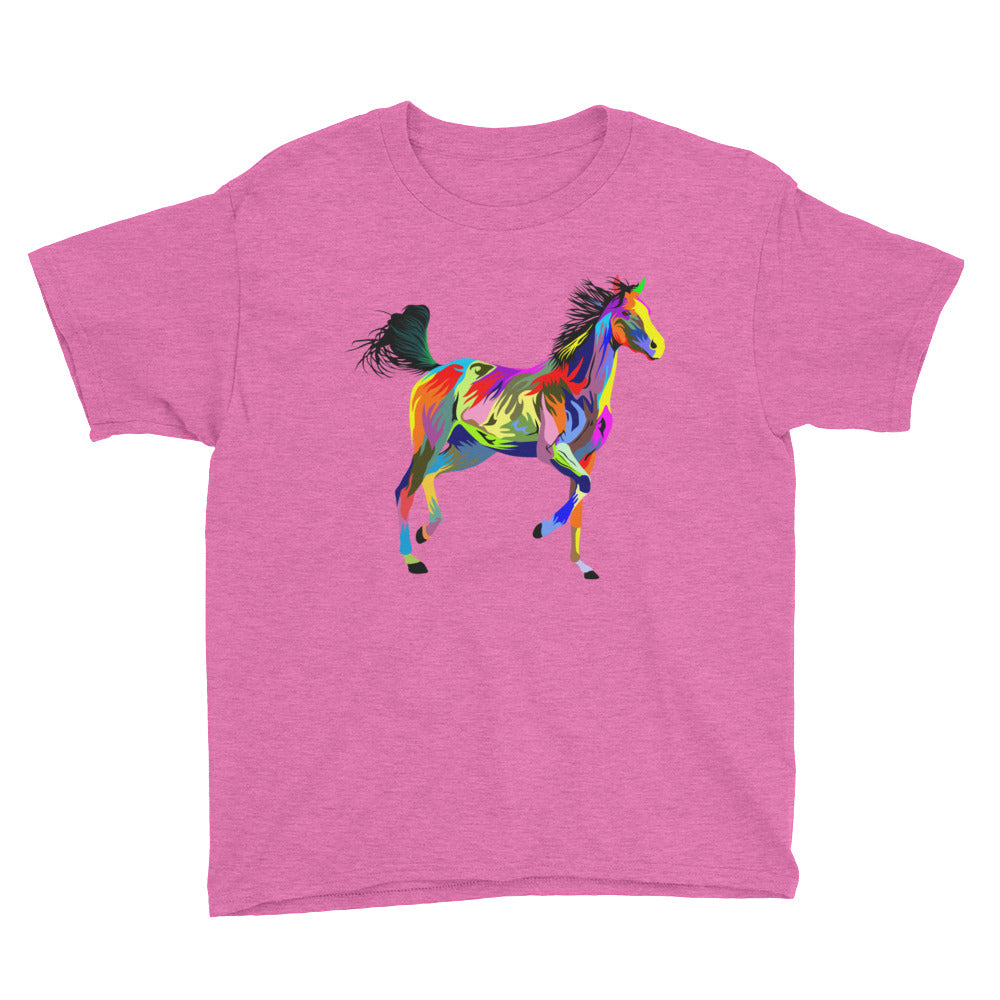 Painted Running Horse Kid's Soft Cotton Tee