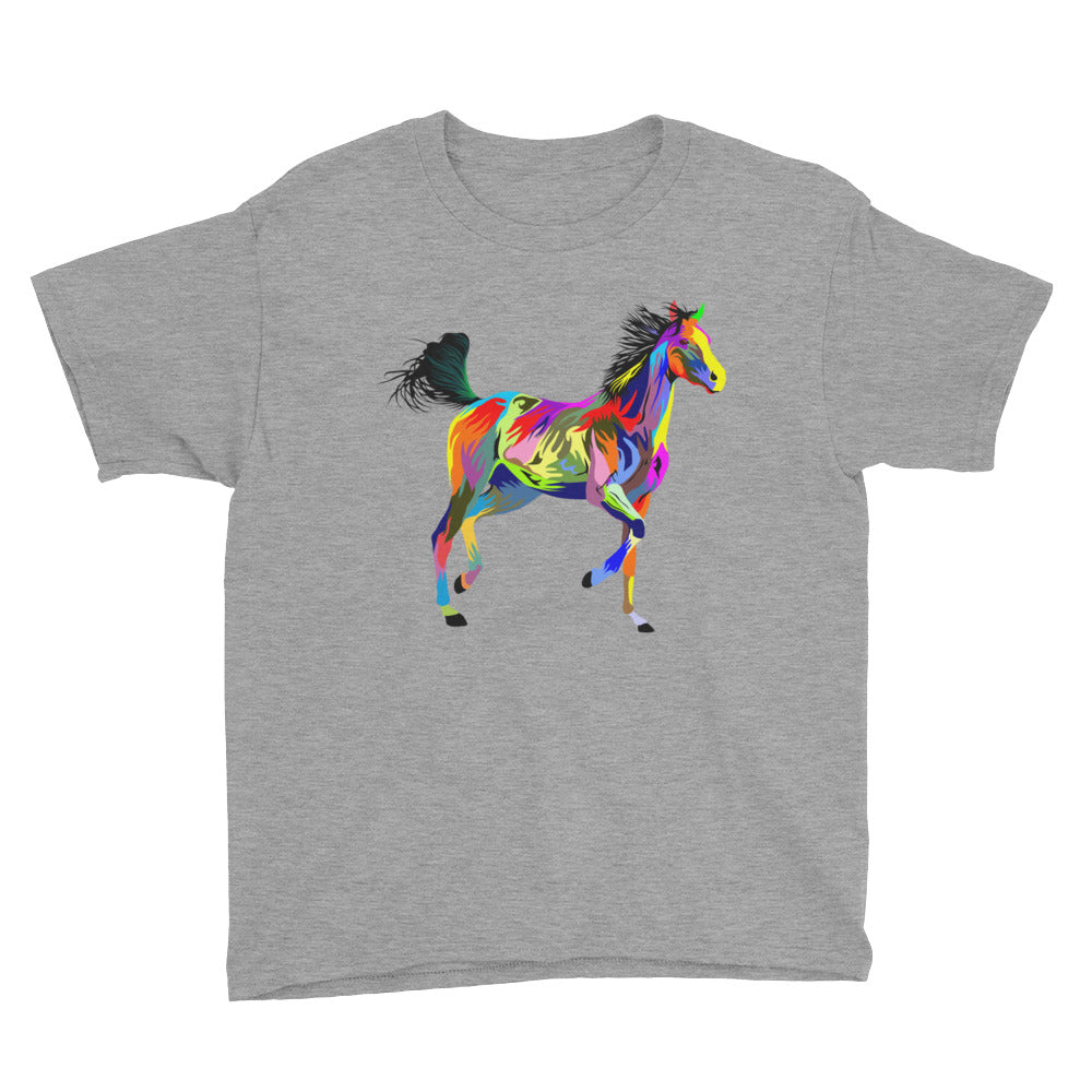 Painted Running Horse Kid's Soft Cotton Tee