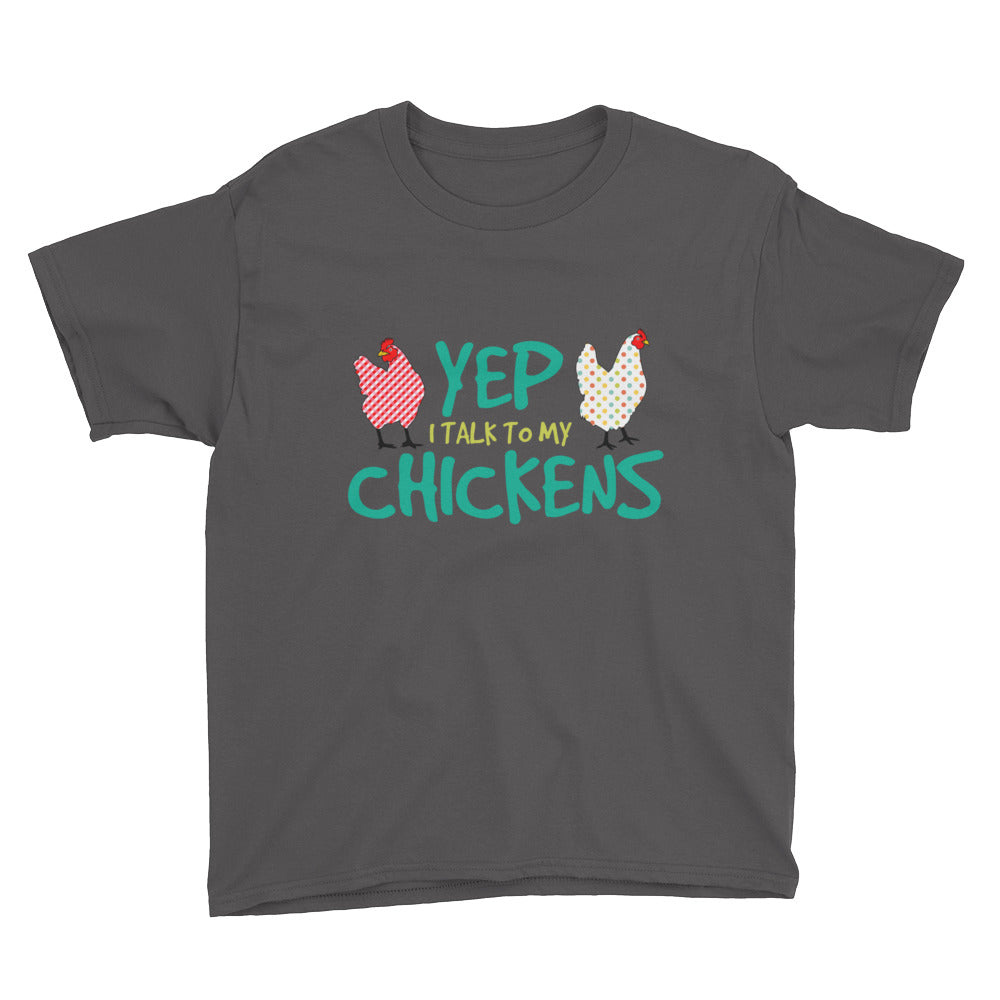 Yep, I Talk To My Chickens Kids' Soft Cotton Tee