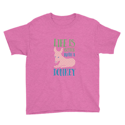 Life Is Better With A Donkey Kids' Soft Cotton Tee