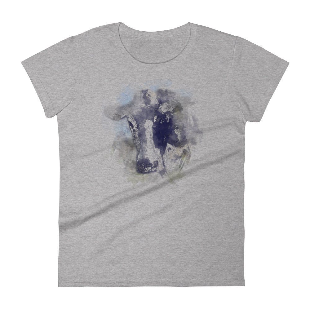 Watercolor Holstein Cow Women's T-shirt