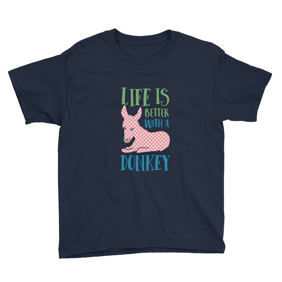 Life Is Better With A Donkey Kids' Soft Cotton Tee