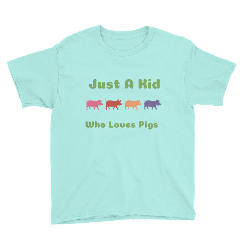 Just A Kid Who Loves Pigs Soft Cotton Tee