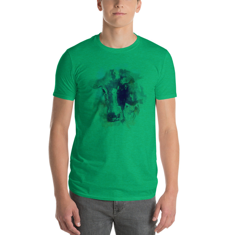 Watercolor Holstein Cow Men's Short-Sleeve T-Shirt