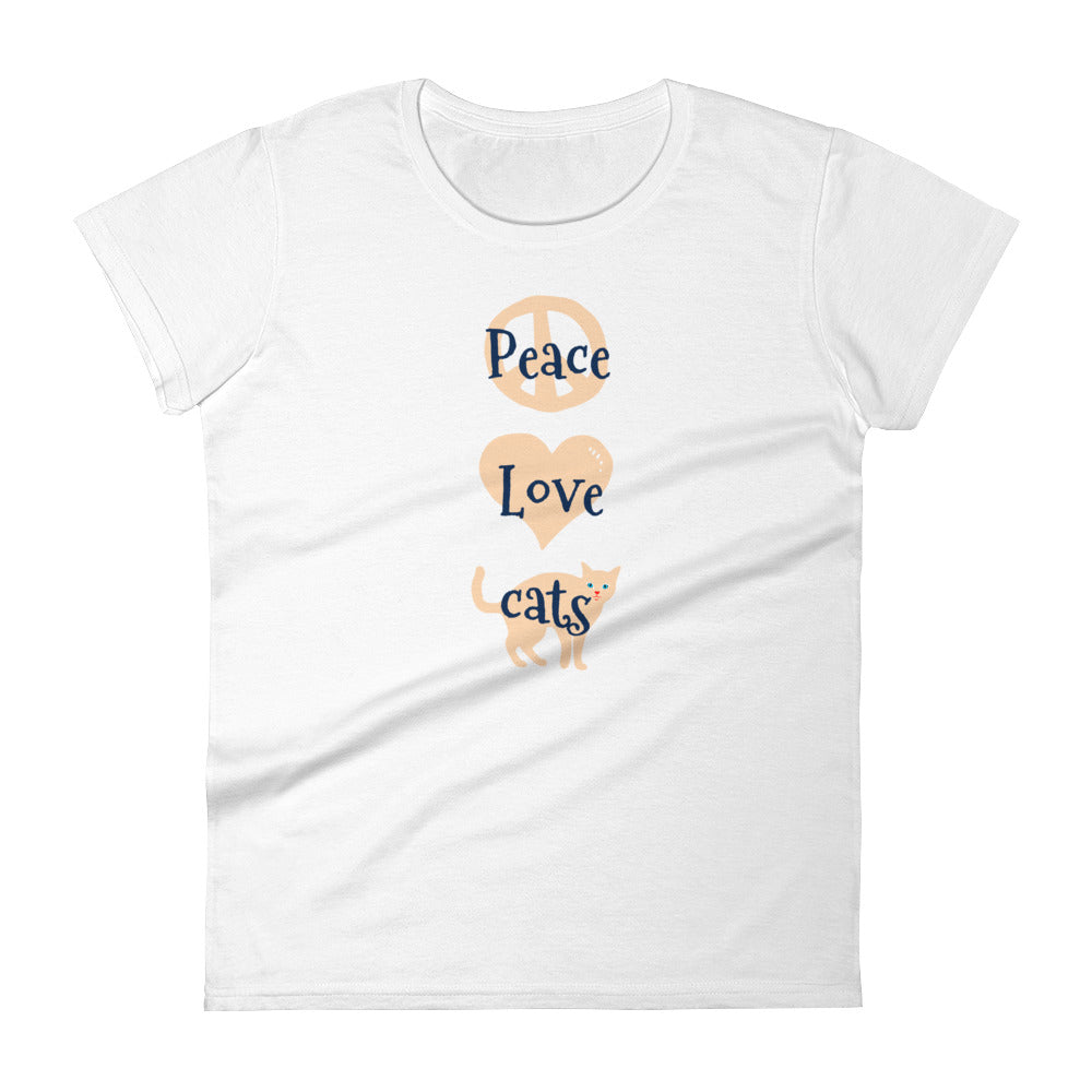Peace Love Cats Women's T-shirt