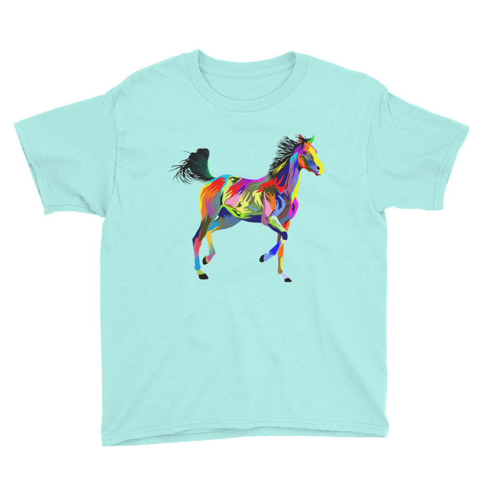 Painted Running Horse Kid's Soft Cotton Tee