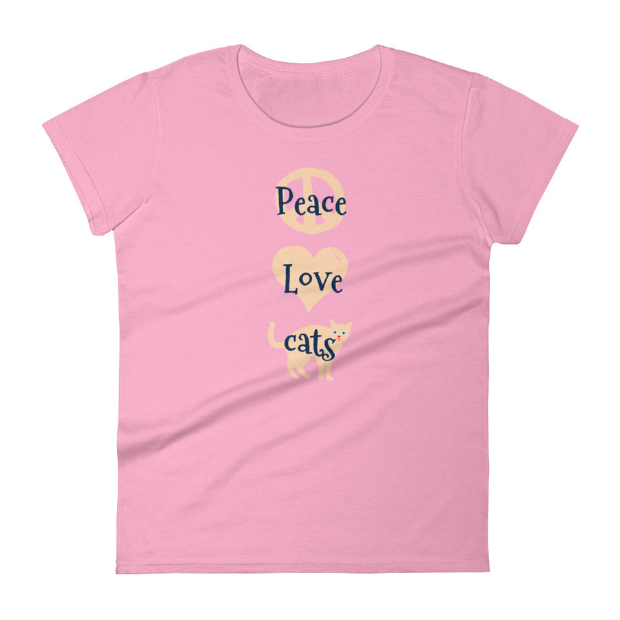 Peace Love Cats Women's T-shirt
