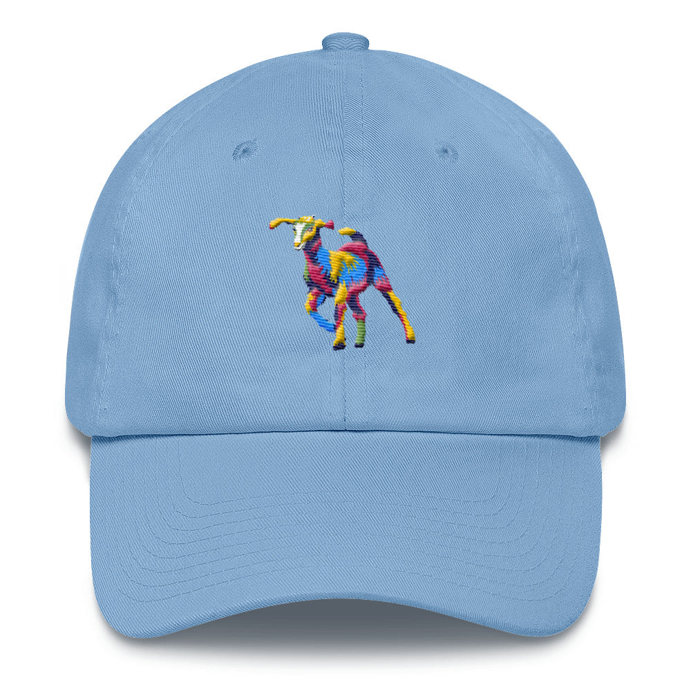Painted Goat Embroidered Twill Cap - American Made