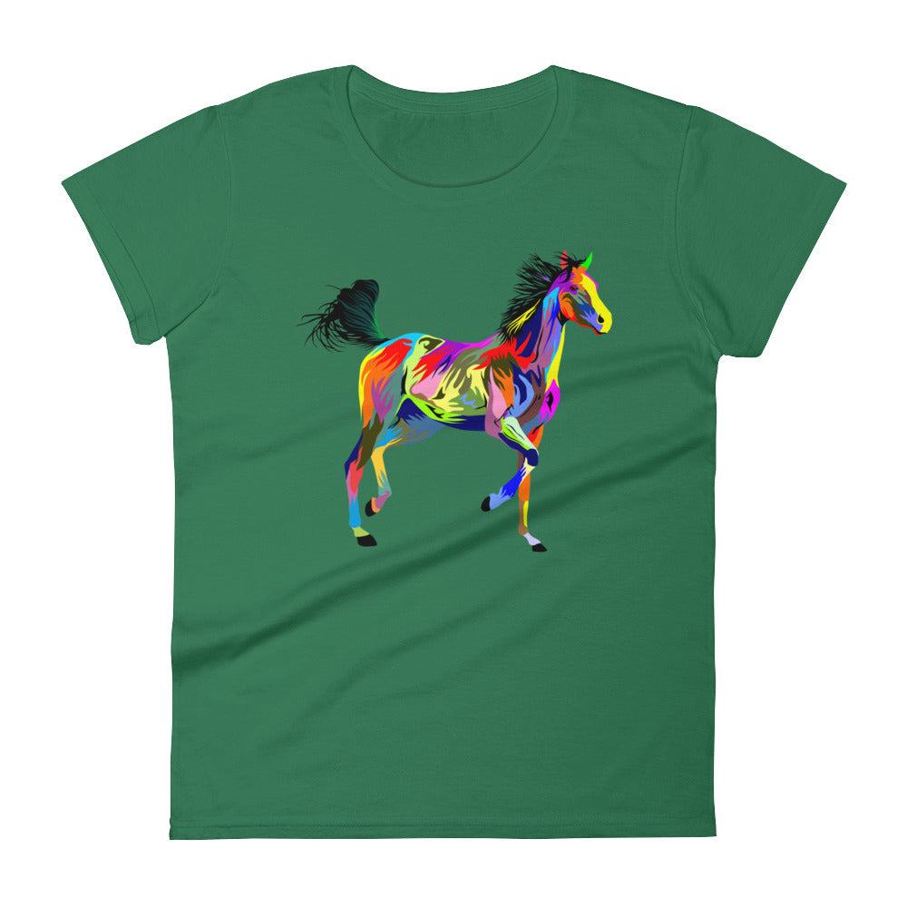 Painted Running Horse Women's T-shirt