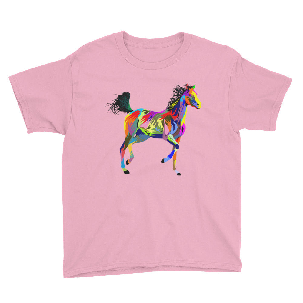 Painted Running Horse Kid's Soft Cotton Tee