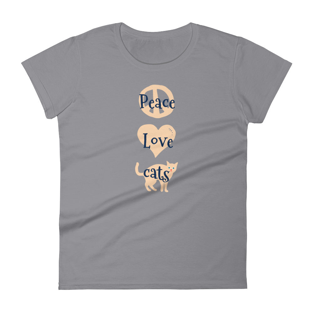 Peace Love Cats Women's T-shirt