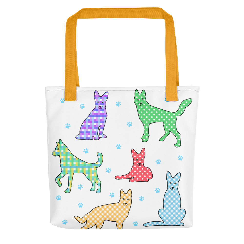 Gingham Dog Tote bag