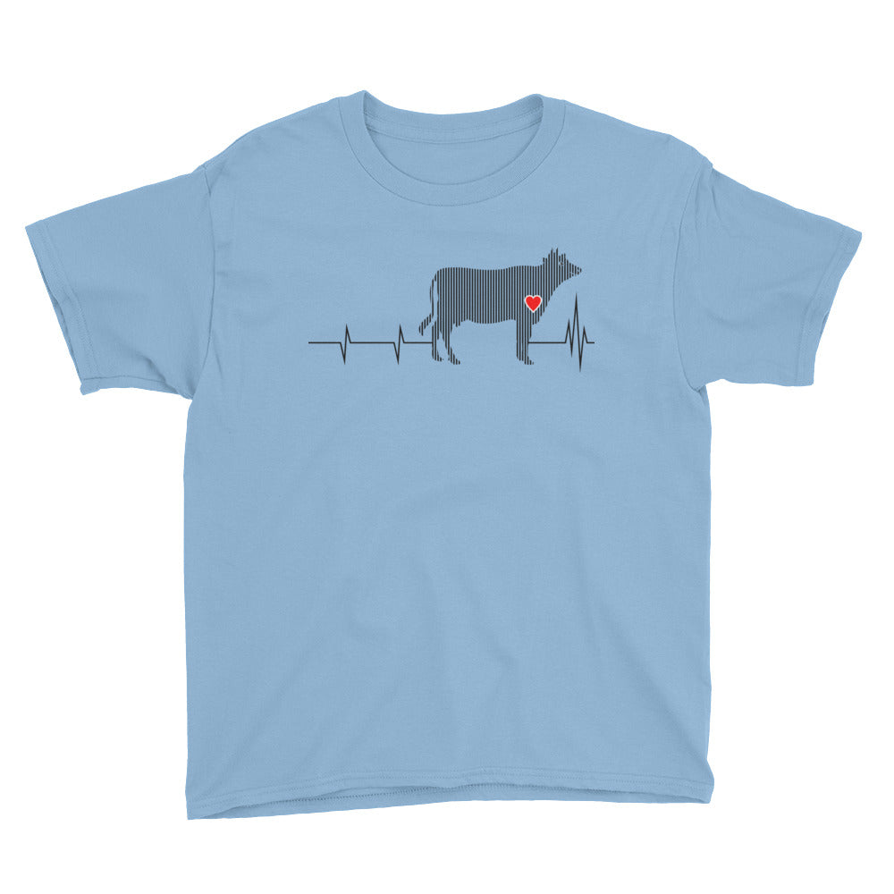 Cow Heartbeat Kids' Soft Cotton Tee