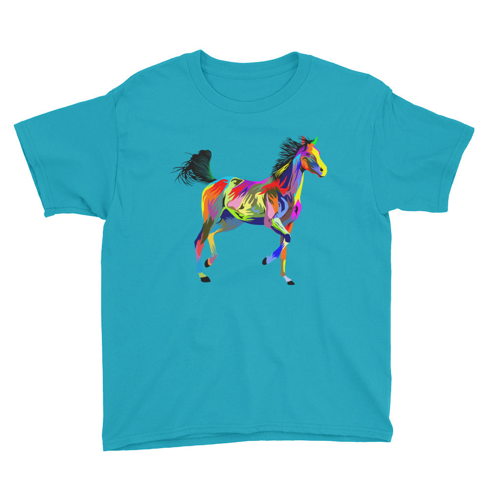Painted Running Horse Kid's Soft Cotton Tee