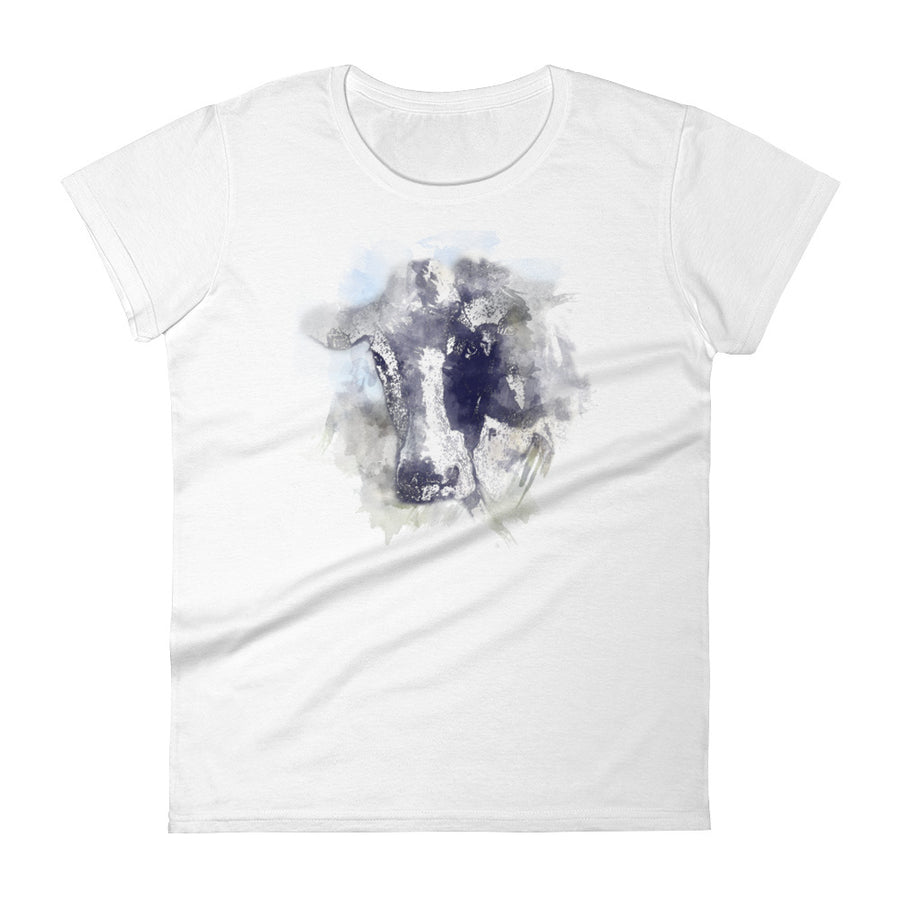 Watercolor Holstein Cow Women's T-shirt