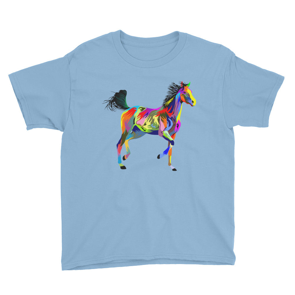 Painted Running Horse Kid's Soft Cotton Tee