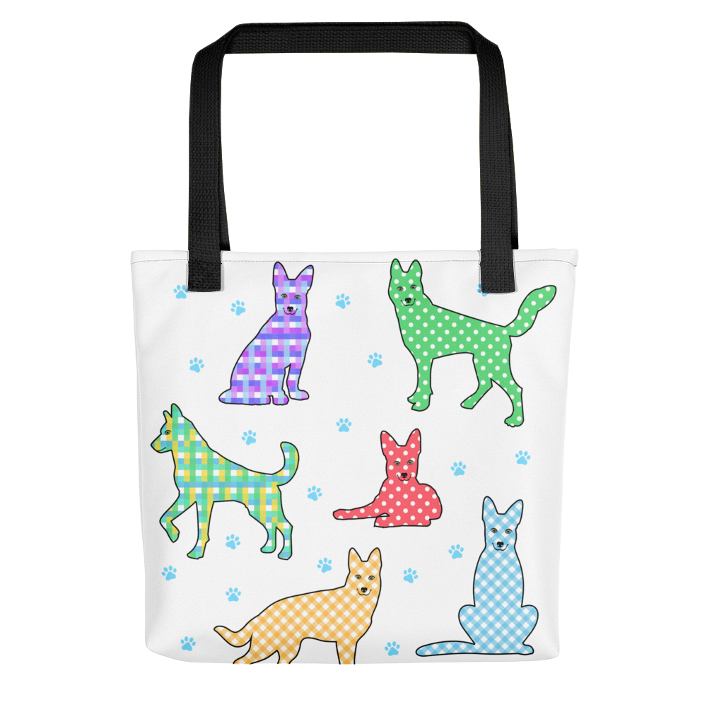 Gingham Dog Tote bag