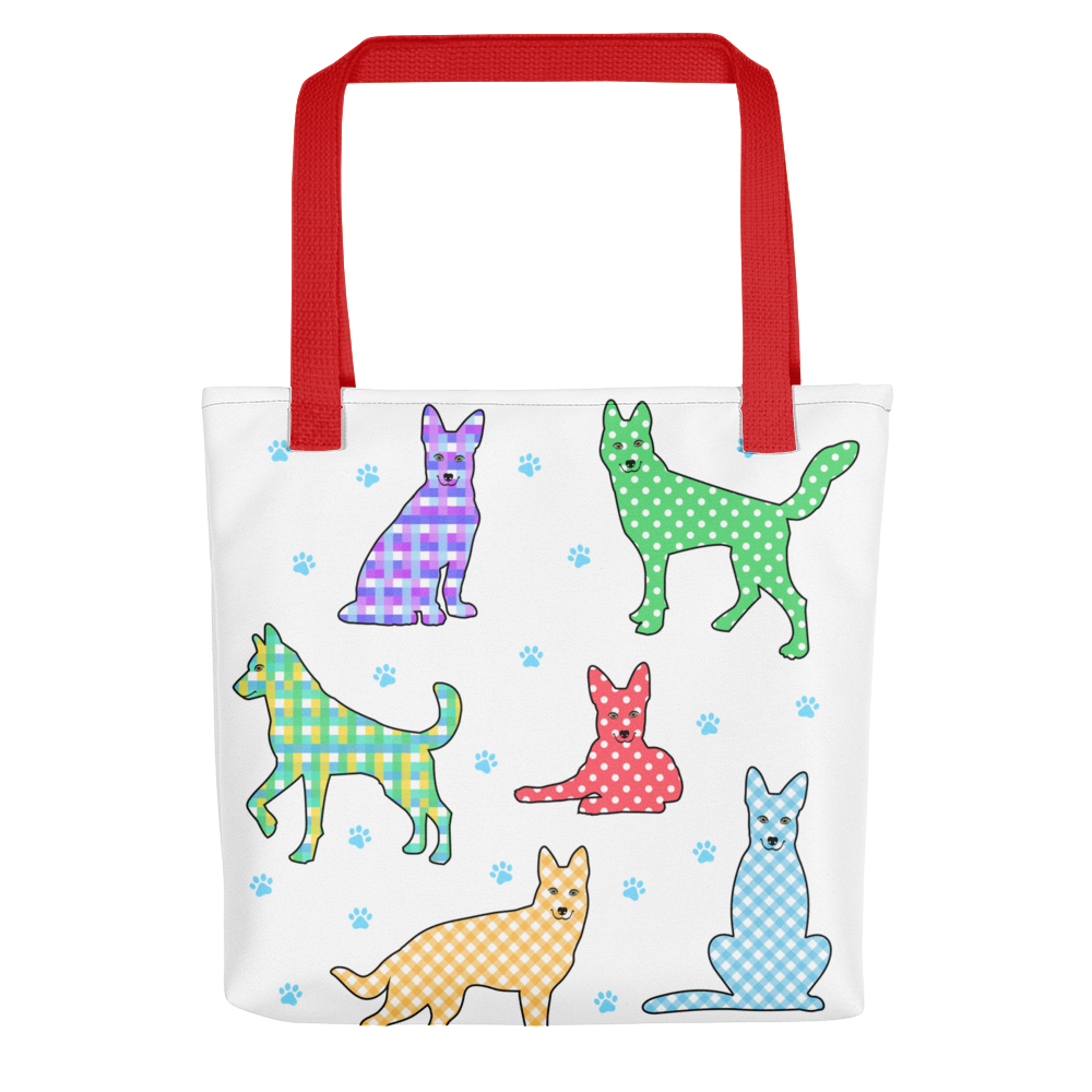 Gingham Dog Tote bag