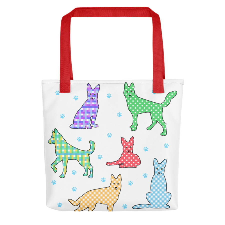 Gingham Dog Tote bag