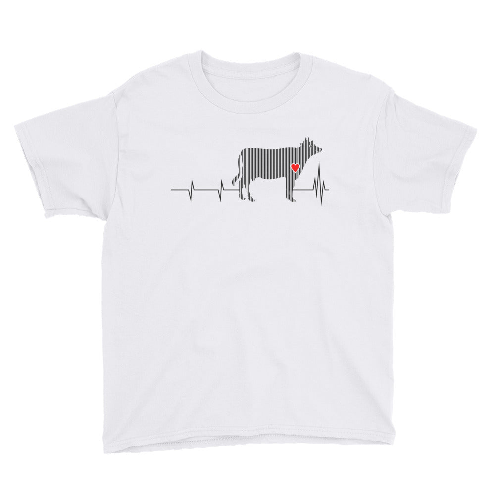 Cow Heartbeat Kids' Soft Cotton Tee