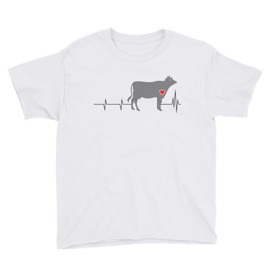 Cow Heartbeat Kids' Soft Cotton Tee