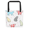 Cats In Gingham Hearts Tote bag