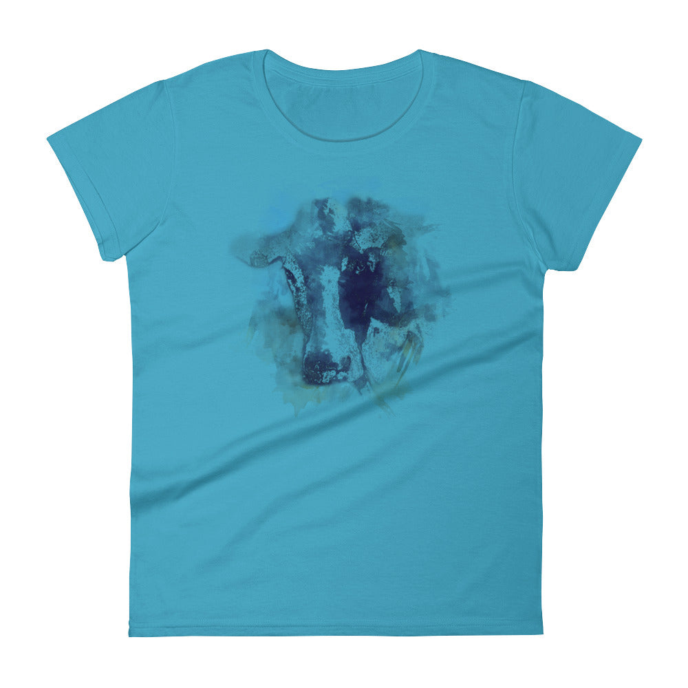 Watercolor Holstein Cow Women's T-shirt