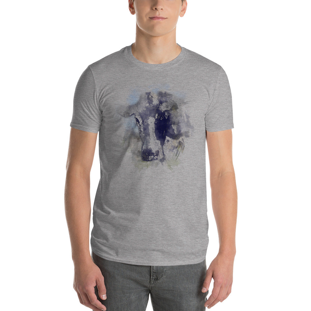 Watercolor Holstein Cow Men's Short-Sleeve T-Shirt