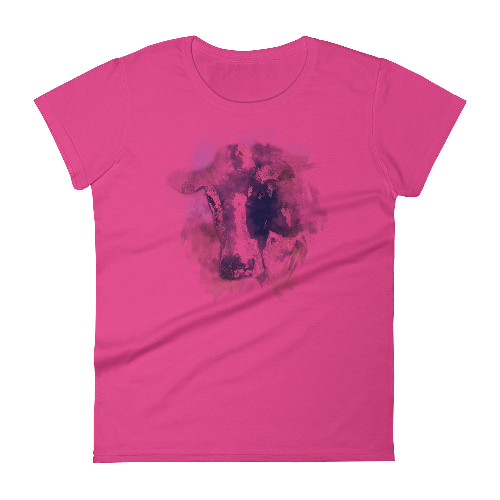 Watercolor Holstein Cow Women's T-shirt
